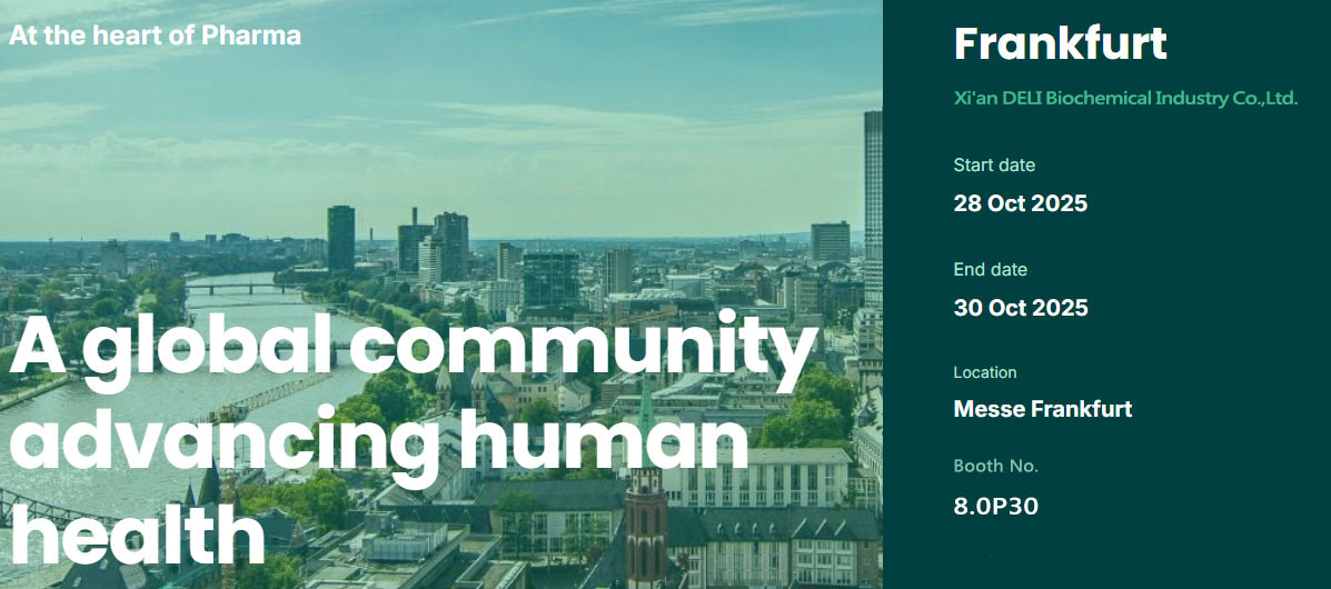 Xi'an Deli Biochemical será exibida na CPhI Europe 2025 em Frankfurt, Alemanha